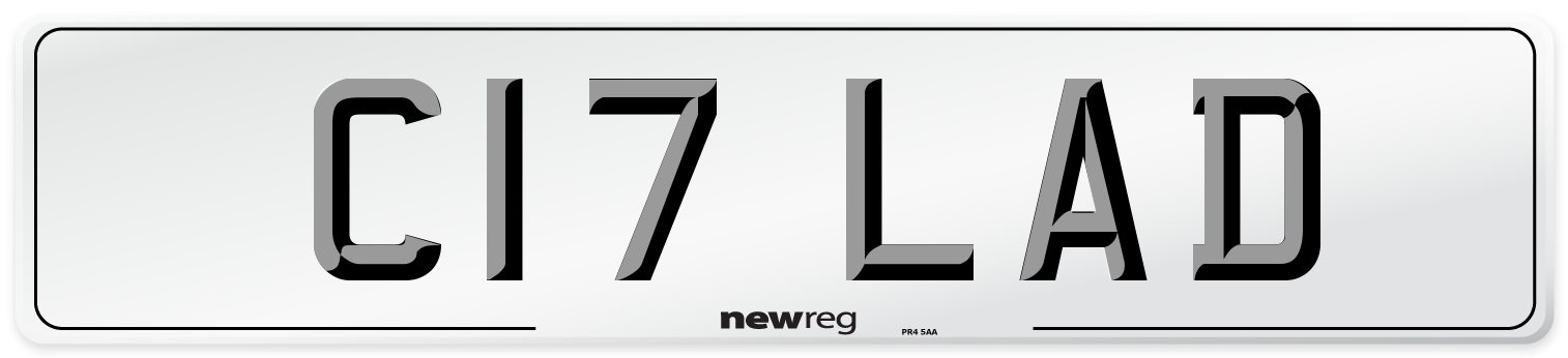 C17 LAD Number Plate from New Reg